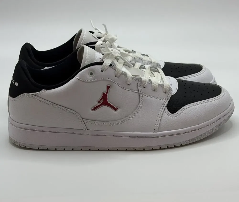 Jordan Court Connect Low White Black Gym Red Men’s Size 11.5 IQ5698-101 Shoes